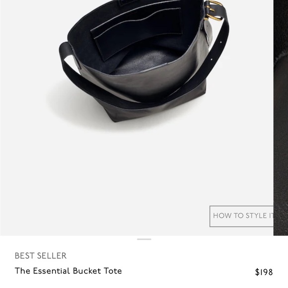 Madewell Black Essential Bucket Tote - Picture 4 of 11